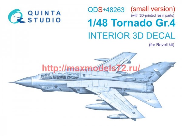 QDS+48263   3D Декаль интерьера кабины Tornado GR.4 (Revell) (малая версия) (с 3D-печатными деталями) (thumb73658)